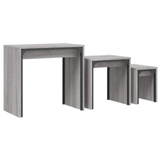 Nesting Coffee Tables 3 pcs Grey Sonoma Engineered Wood Nesting Coffee Tables 3 pcs Grey Sonoma Engineered Wood