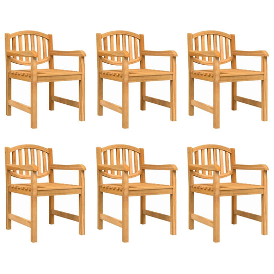 Garden Chair | Set of 6 | Natural Teak | Solid Teak Wood | Medium Garden Chair | Set of 6 | Natural Teak | Solid Teak Wood | Medium