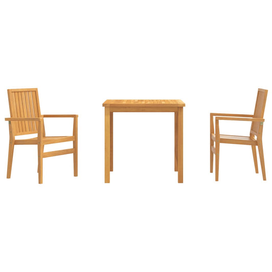 3 Piece Garden Dining Set Solid Wood Teak 3 Piece Garden Dining Set Solid Wood Teak