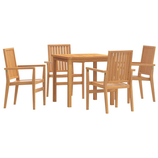 5 Piece Garden Dining Set Solid Wood Teak 5 Piece Garden Dining Set Solid Wood Teak