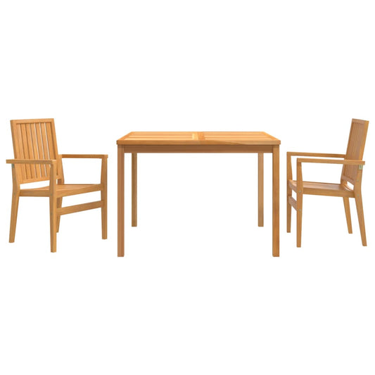 3 Piece Garden Dining Set Solid Wood Teak 3 Piece Garden Dining Set Solid Wood Teak