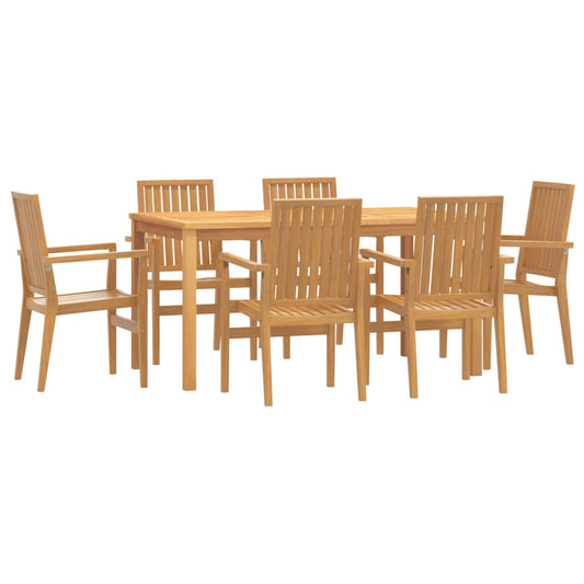 7 Piece Garden Dining Set Solid Wood Teak 7 Piece Garden Dining Set Solid Wood Teak