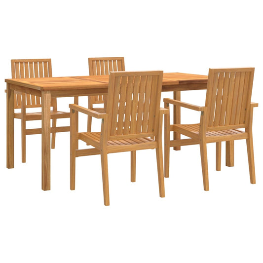 5 Piece Garden Dining Set Solid Wood Teak 5 Piece Garden Dining Set Solid Wood Teak