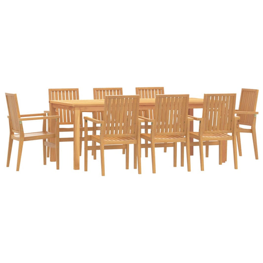 9 Piece Garden Dining Set Solid Wood Teak 9 Piece Garden Dining Set Solid Wood Teak