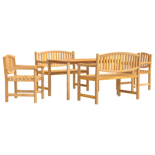 5 Piece Garden Dining Set Solid Wood Teak 5 Piece Garden Dining Set Solid Wood Teak