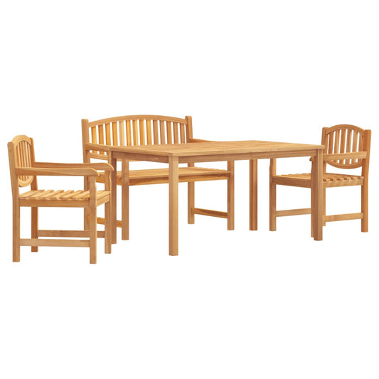 4 Piece Garden Dining Set Solid Wood Teak 4 Piece Garden Dining Set Solid Wood Teak