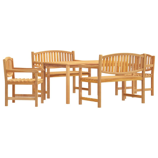 5 Piece Garden Dining Set Solid Wood Teak 5 Piece Garden Dining Set Solid Wood Teak