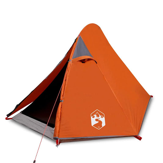 Camping Tent Dome 2-Person Grey and Orange Waterproof Camping Tent Dome 2-Person Grey and Orange Waterproof