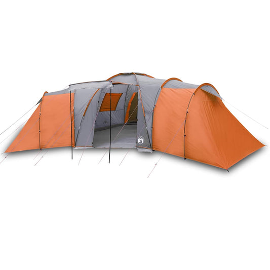 Family Tent Dome 12-Person Grey and Orange Waterproof Family Tent Dome 12-Person Grey and Orange Waterproof