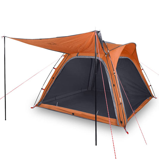 Camping Tent 4-Person Grey and Orange Quick Release Waterproof Camping Tent 4-Person Grey and Orange Quick Release Waterproof