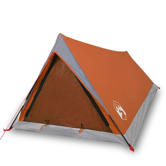 Camping Tent 2-Person Grey and Orange Waterproof Camping Tent 2-Person Grey and Orange Waterproof
