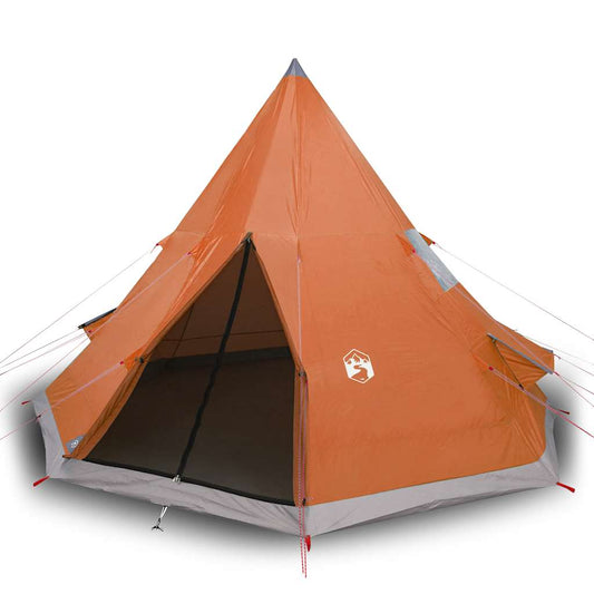 Camping Tent Tipi 4-Person Orange Waterproof Camping Tent Tipi 4-Person Orange Waterproof