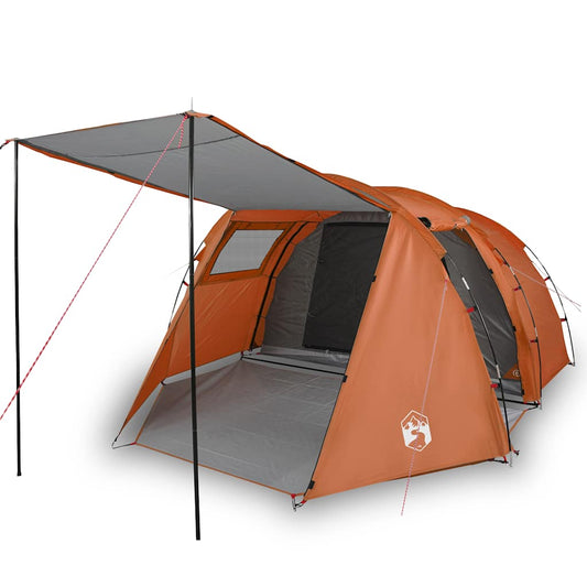 Camping Tent Tunnel 4-Person Grey and Orange Waterproof Camping Tent Tunnel 4-Person Grey and Orange Waterproof