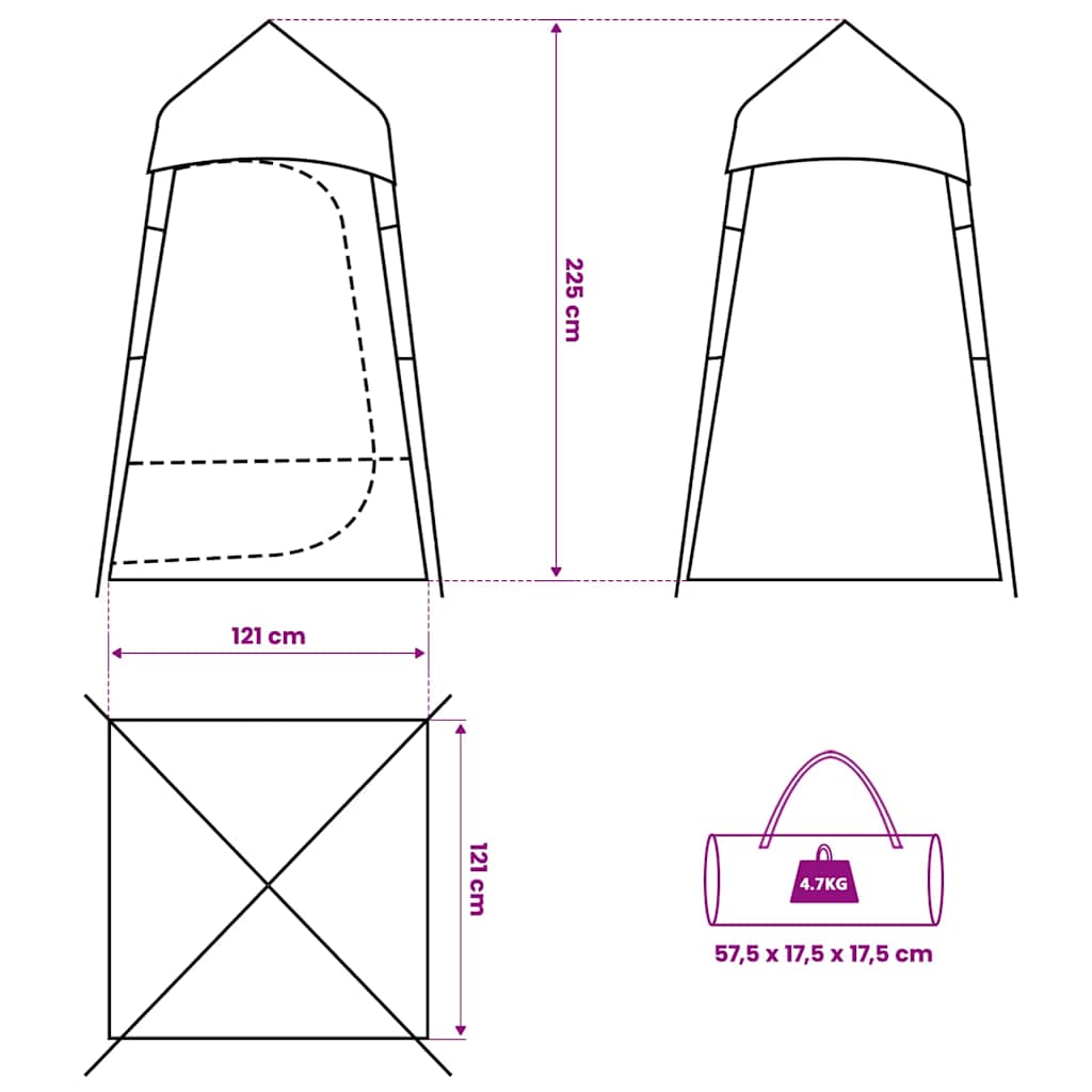 Toilet Tent Green Waterproof