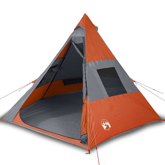 Camping Tent Tipi 7-Person Orange Waterproof Camping Tent Tipi 7-Person Orange Waterproof