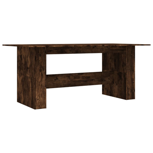 Dining Table Smoked Oak 180x90x76 cm Engineered Wood Dining Table Smoked Oak 180x90x76 cm Engineered Wood