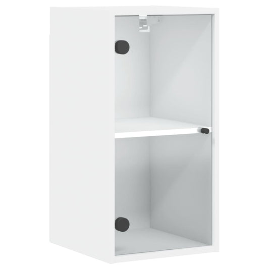 Wall Cabinet with Glass Doors White 35x37x68.5 cm Wall Cabinet with Glass Doors White 35x37x68.5 cm