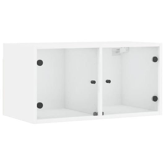 Wall Cabinet with Glass Doors White 68,5x37x35 cm Wall Cabinet with Glass Doors White 68,5x37x35 cm