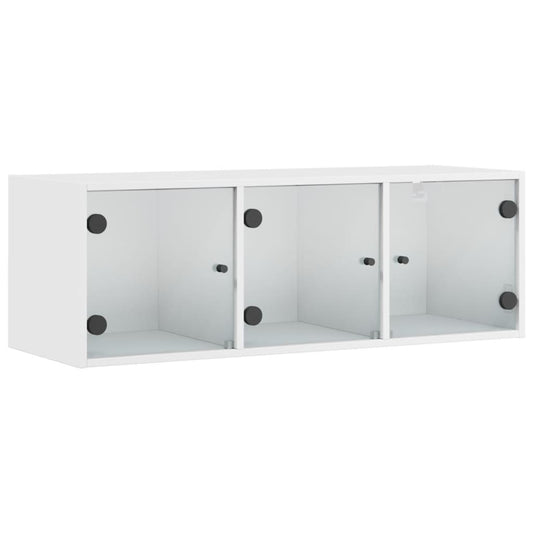 Wall Cabinet with Glass Doors White 102x37x35 cm Wall Cabinet with Glass Doors White 102x37x35 cm