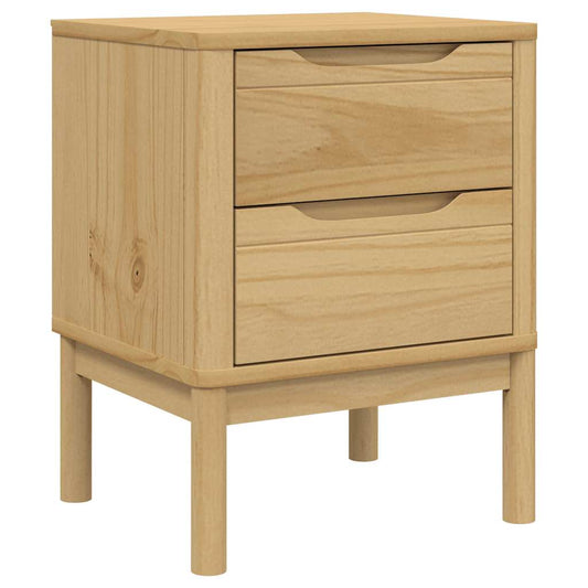 Bedside Cabinet "FLORO" Wax Brown 45x39x57 cm Solid Wood Pine Bedside Cabinet "FLORO" Wax Brown 45x39x57 cm Solid Wood Pine