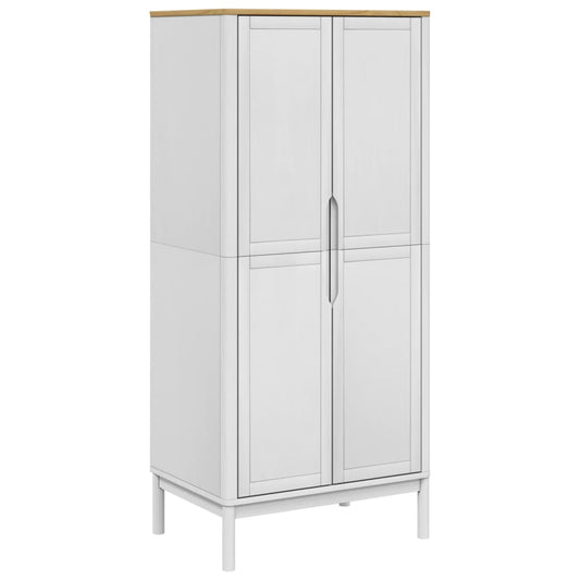 Wardrobe FLORO White 77x53x171 cm Solid Wood Pine Wardrobe FLORO White 77x53x171 cm Solid Wood Pine