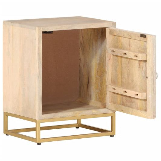 Bedside Cabinet 40x30x50 cm Solid Wood Mango and Iron Bedside Cabinet 40x30x50 cm Solid Wood Mango and Iron