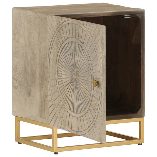 Bedside Cabinet 40x30x50 cm Solid Wood Mango and Iron Bedside Cabinet 40x30x50 cm Solid Wood Mango and Iron