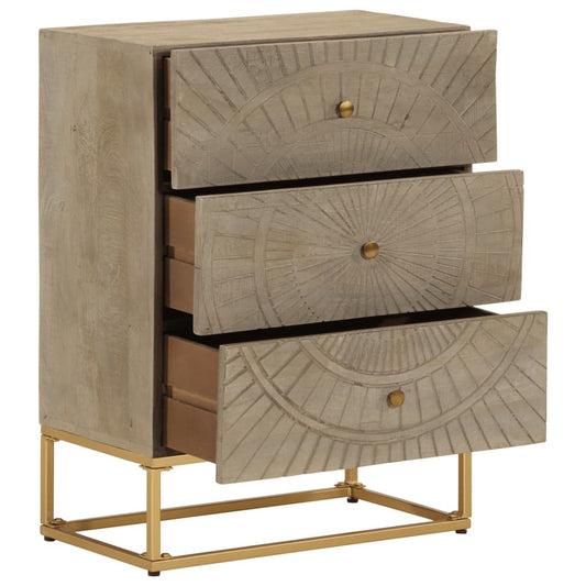 Chest of Drawers 55x30x76 cm Solid Wood Mango and Iron Chest of Drawers 55x30x76 cm Solid Wood Mango and Iron