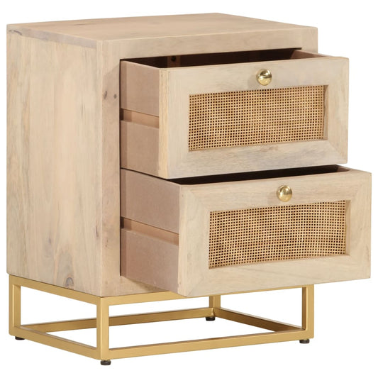 Bedside Cabinet 40x30x50 cm Solid Wood Mango and Iron Bedside Cabinet 40x30x50 cm Solid Wood Mango and Iron