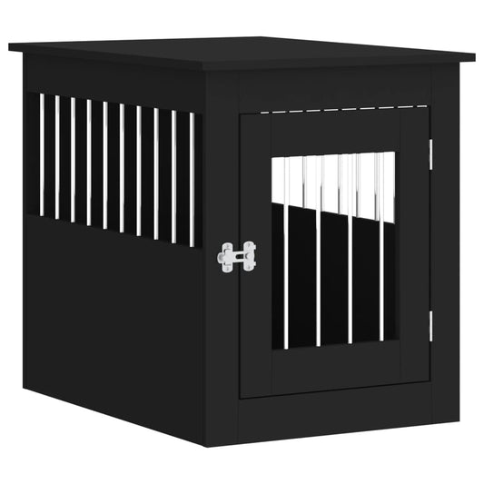 Dog Crate Furniture Black 55x75x65 cm Engineered Wood Dog Crate Furniture Black 55x75x65 cm Engineered Wood