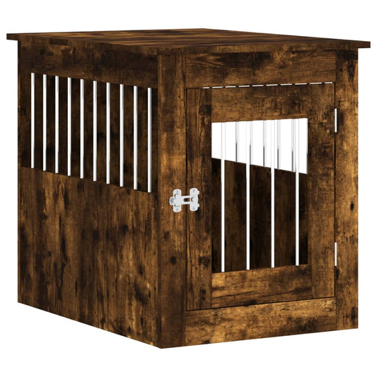 Dog Crate Furniture Smoked Oak 55x75x65 cm Engineered Wood Dog Crate Furniture Smoked Oak 55x75x65 cm Engineered Wood