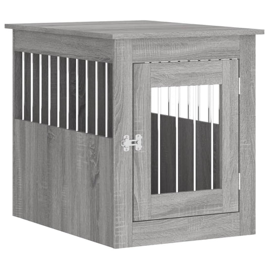 Dog Crate Furniture Grey Sonoma 55x75x65 cm Engineered Wood Dog Crate Furniture Grey Sonoma 55x75x65 cm Engineered Wood