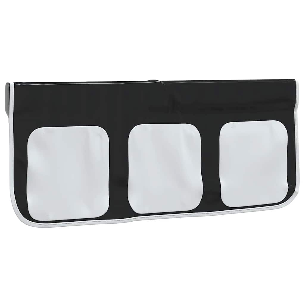 Curtains for Loft Bed White and Black Polyester