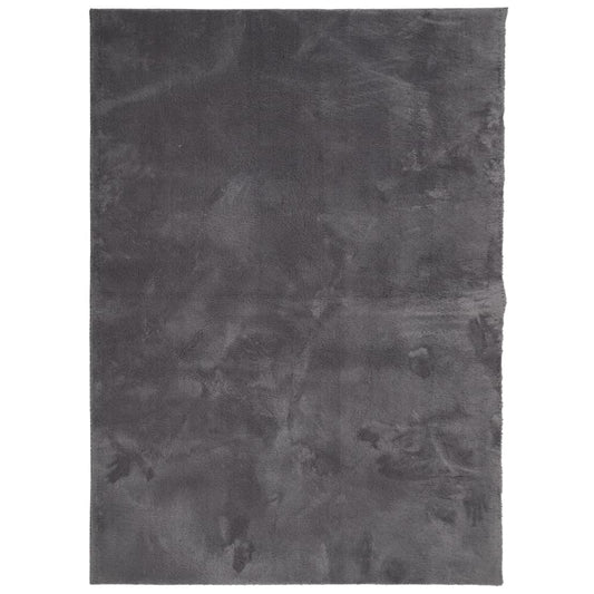 Rug HUARTE Short Pile Soft and Washable Anthracite 200x280 cm Rug HUARTE Short Pile Soft and Washable Anthracite 200x280 cm