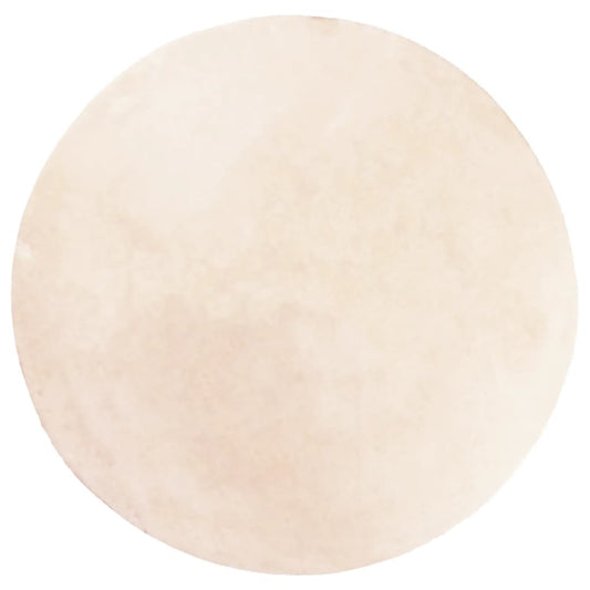 Rug HUARTE Short Pile Soft and Washable Beige Ø 160 cm Rug HUARTE Short Pile Soft and Washable Beige Ø 160 cm