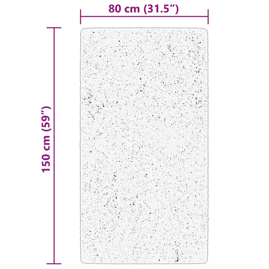 Rug HUARTE Short Pile Soft and Washable Cream 80x150 cm