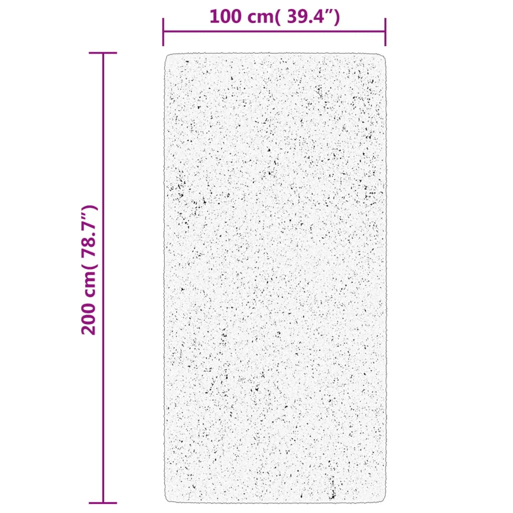 Rug HUARTE Short Pile Soft and Washable Sand 100x200 cm