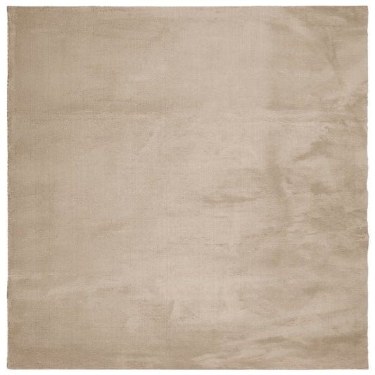 Rug HUARTE Short Pile Soft and Washable Sand 160x160 cm Rug HUARTE Short Pile Soft and Washable Sand 160x160 cm