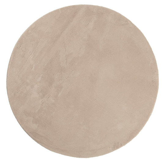 Rug HUARTE Short Pile Soft and Washable Sand Ø 100 cm Rug HUARTE Short Pile Soft and Washable Sand Ø 100 cm