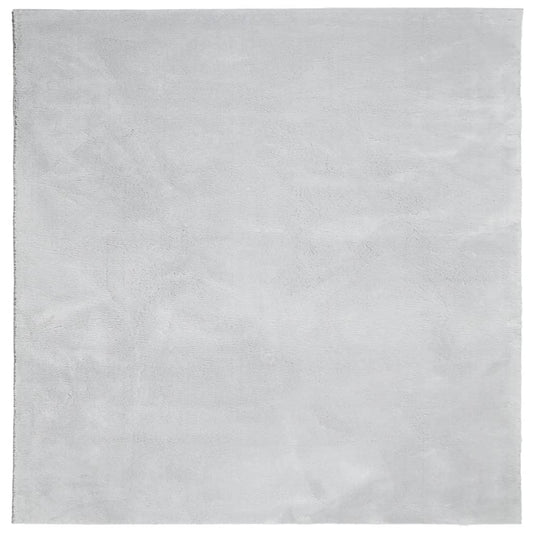 Rug HUARTE Short Pile Soft and Washable Grey 120x120 cm Rug HUARTE Short Pile Soft and Washable Grey 120x120 cm