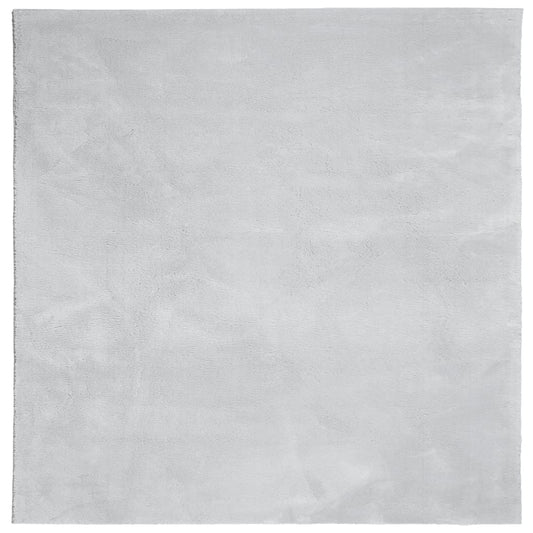 Rug HUARTE Short Pile Soft and Washable Grey 160x160 cm Rug HUARTE Short Pile Soft and Washable Grey 160x160 cm