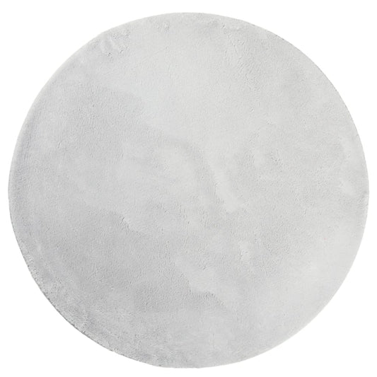 Rug HUARTE Short Pile Soft and Washable Grey Ø 120 cm Rug HUARTE Short Pile Soft and Washable Grey Ø 120 cm