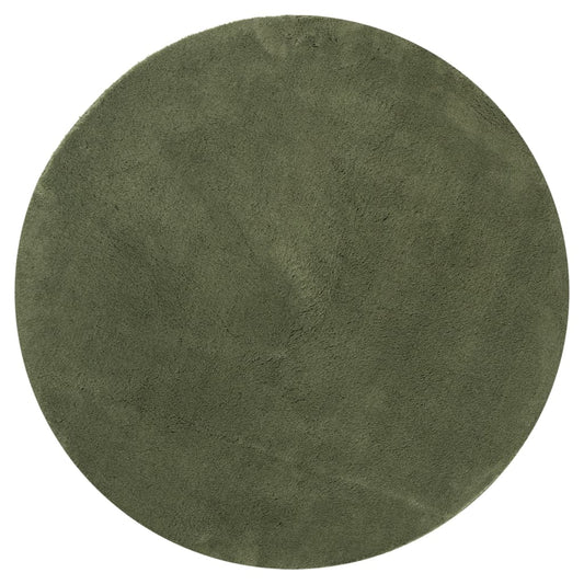 Rug HUARTE Short Pile Soft and Washable Forest Green Ø 200 cm Rug HUARTE Short Pile Soft and Washable Forest Green Ø 200 cm