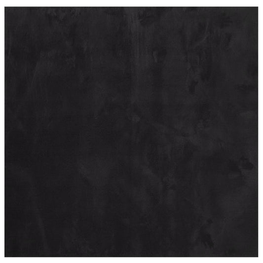 Rug HUARTE Short Pile Soft and Washable Black 200x200 cm Rug HUARTE Short Pile Soft and Washable Black 200x200 cm
