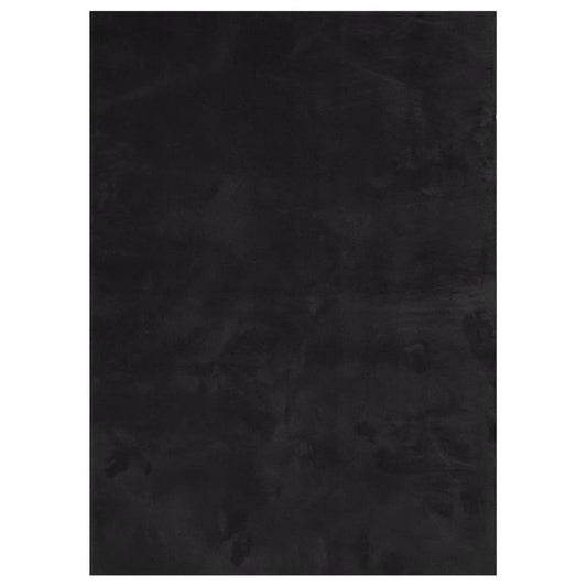 Rug HUARTE Short Pile Soft and Washable Black 200x280 cm Rug HUARTE Short Pile Soft and Washable Black 200x280 cm