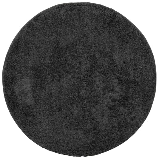 Shaggy Rug PAMPLONA High Pile Modern Anthracite Ø 80 cm Shaggy Rug PAMPLONA High Pile Modern Anthracite Ø 80 cm