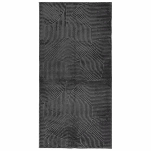 Rug IZA Short Pile Scandinavian Look Anthracite 100x200 cm Rug IZA Short Pile Scandinavian Look Anthracite 100x200 cm