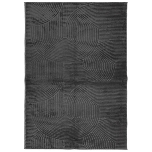 Rug IZA Short Pile Scandinavian Look Anthracite 160x230 cm Rug IZA Short Pile Scandinavian Look Anthracite 160x230 cm