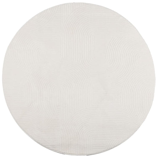 Rug IZA Short Pile Scandinavian Look Cream Ø 120 cm Rug IZA Short Pile Scandinavian Look Cream Ø 120 cm