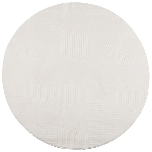 Rug IZA Short Pile Scandinavian Look Cream Ø 200 cm Rug IZA Short Pile Scandinavian Look Cream Ø 200 cm